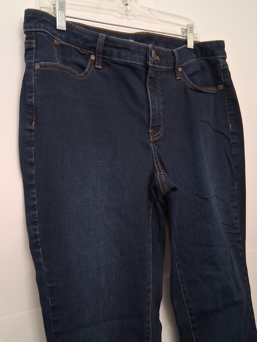 TALBOTS Dark Indigo Flawless Slim Ankle Jeans Size 16W - Picture 9 of 9